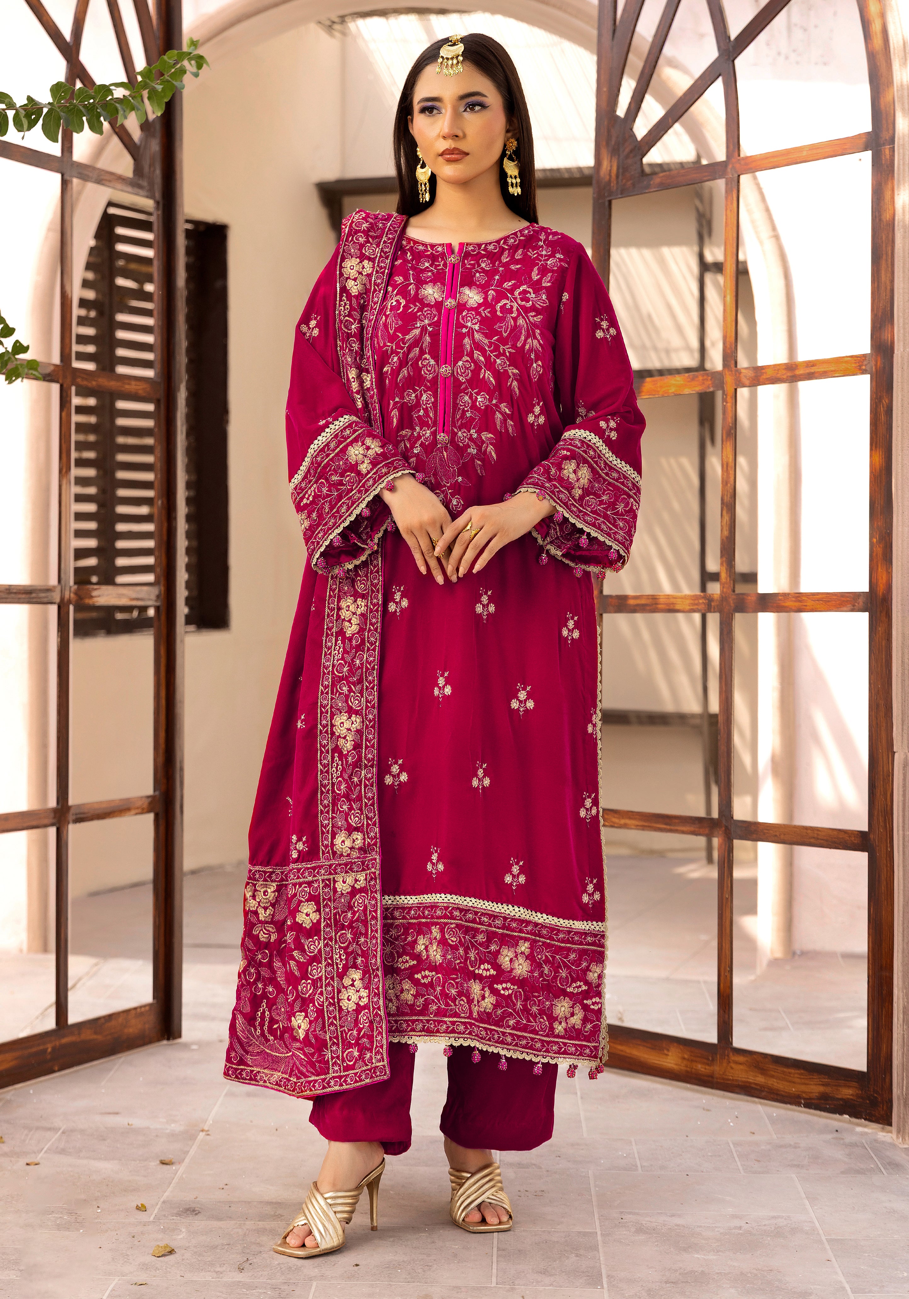 Gulabi Dhund - Unstitched 3pc