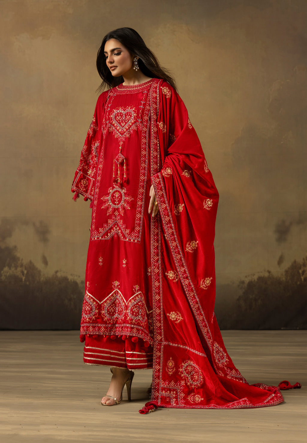 Lal Leher - Unstitched 3pc