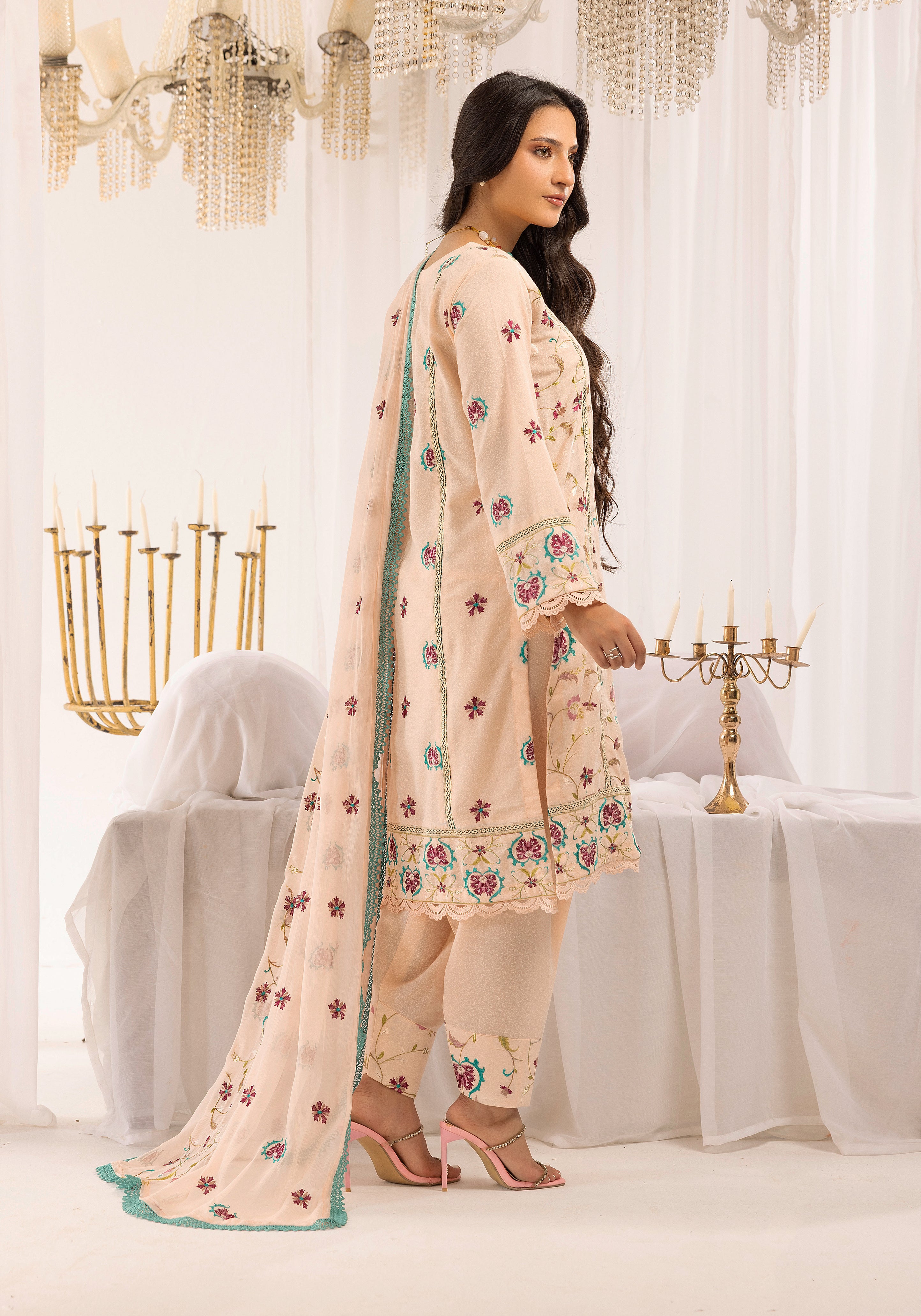 Blush Blossom - Unstitched 3pc