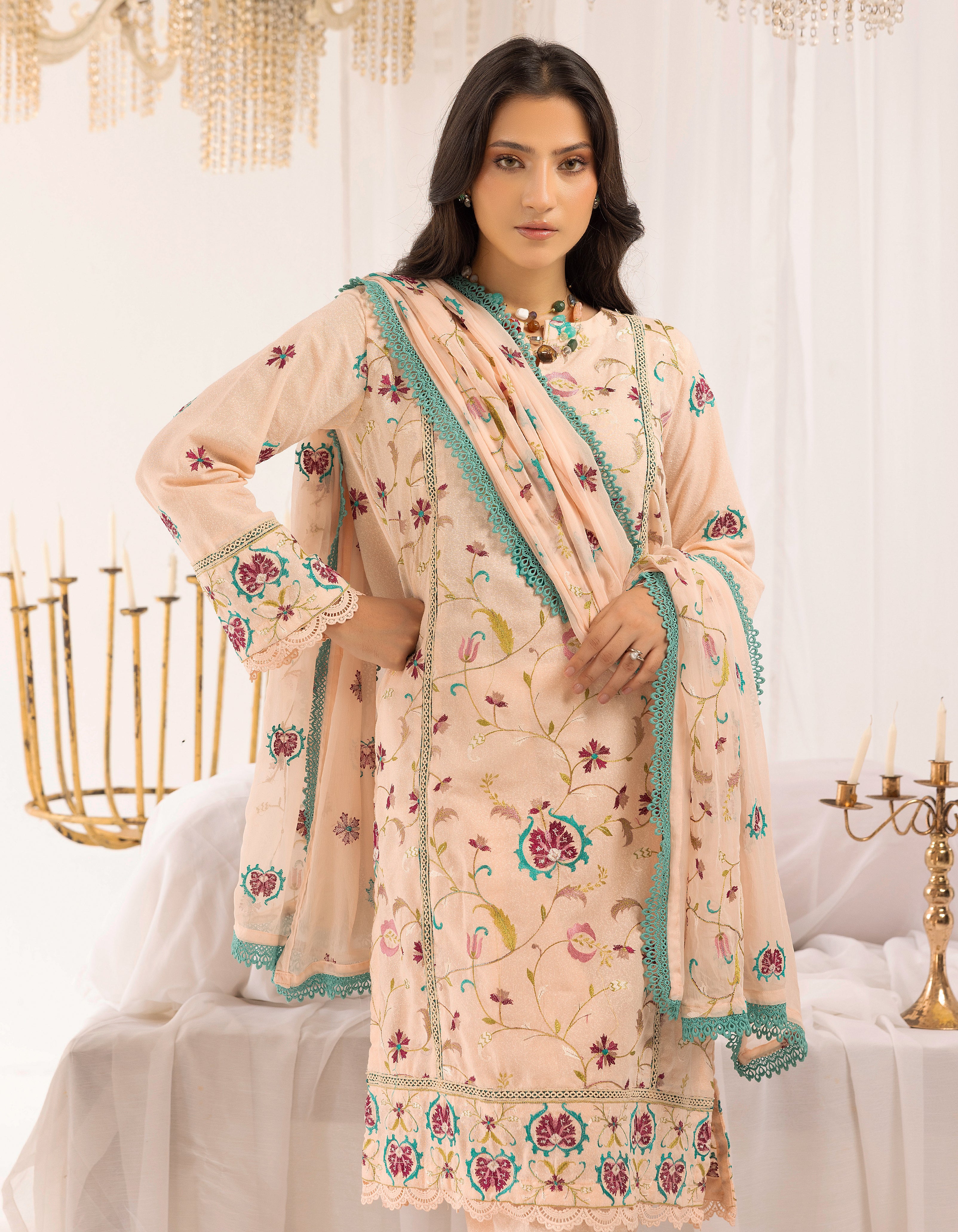 Blush Blossom - Unstitched 3pc