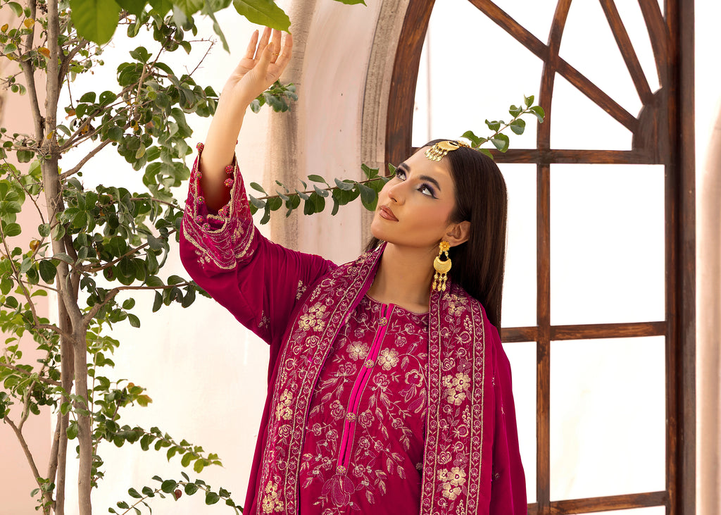 Gulabi Dhund - Unstitched 3pc