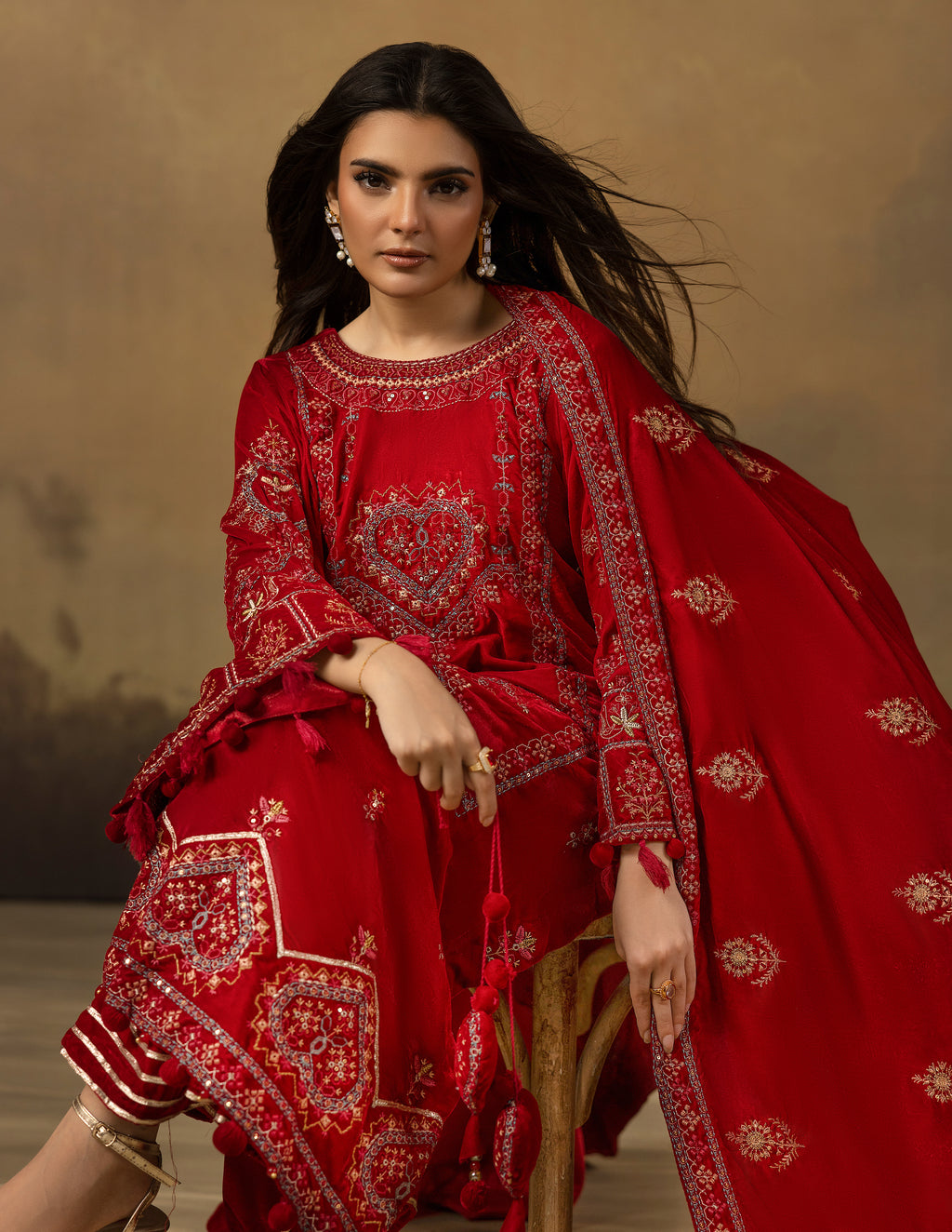 Lal Leher - Unstitched 3pc