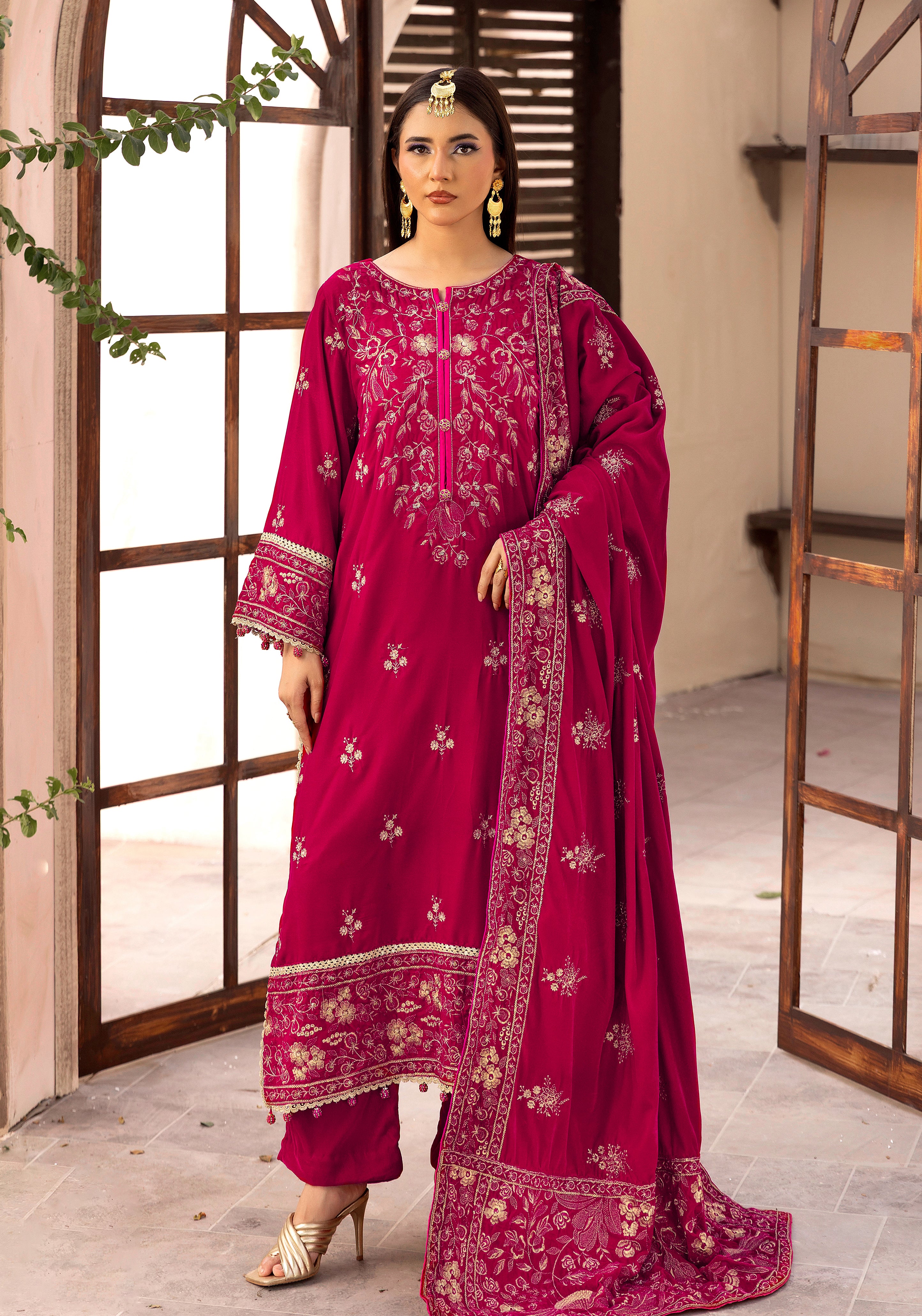 Gulabi Dhund - Unstitched 3pc