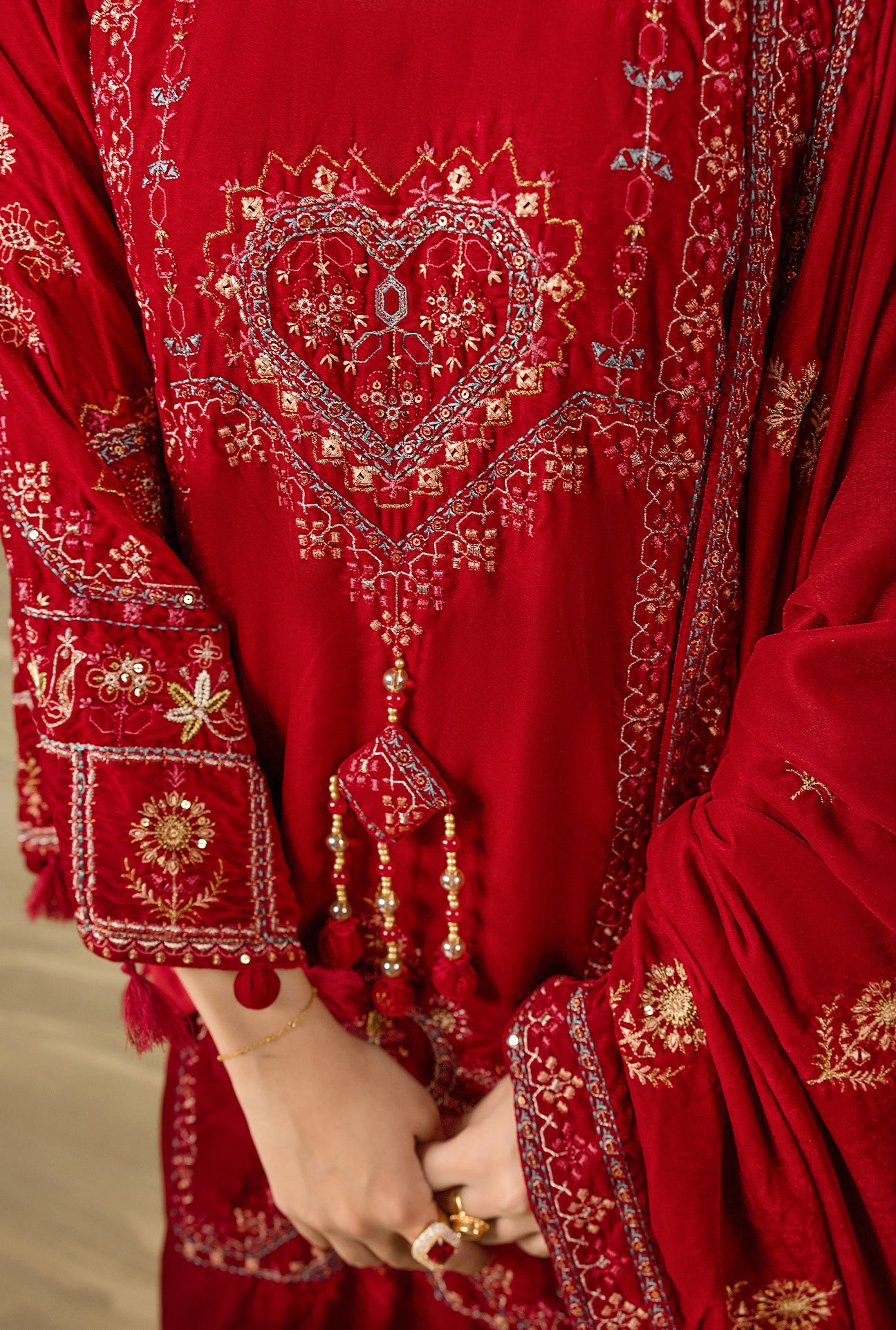 Lal Leher - Unstitched 3pc