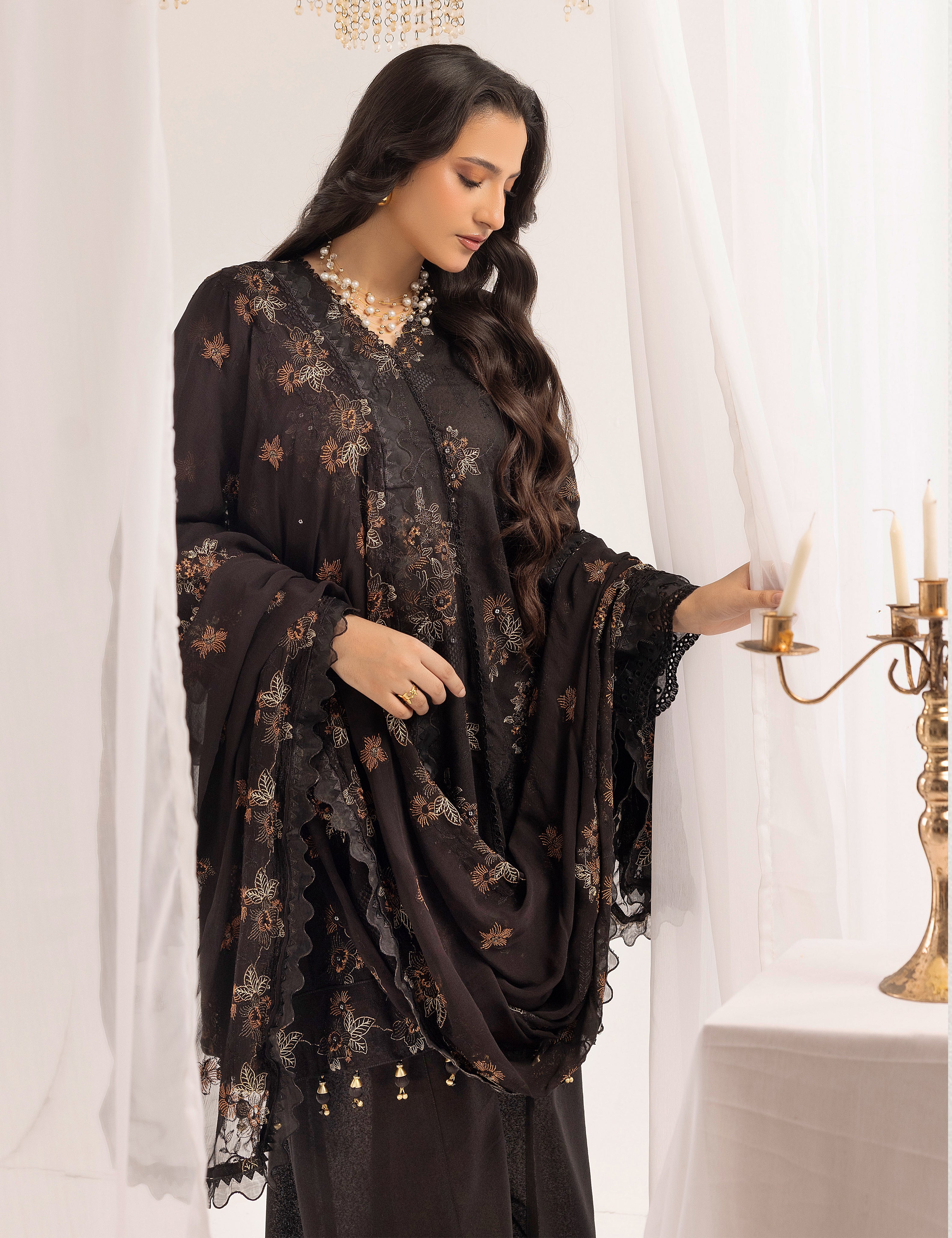 Midnight Dahlia - Unstitched 3pc