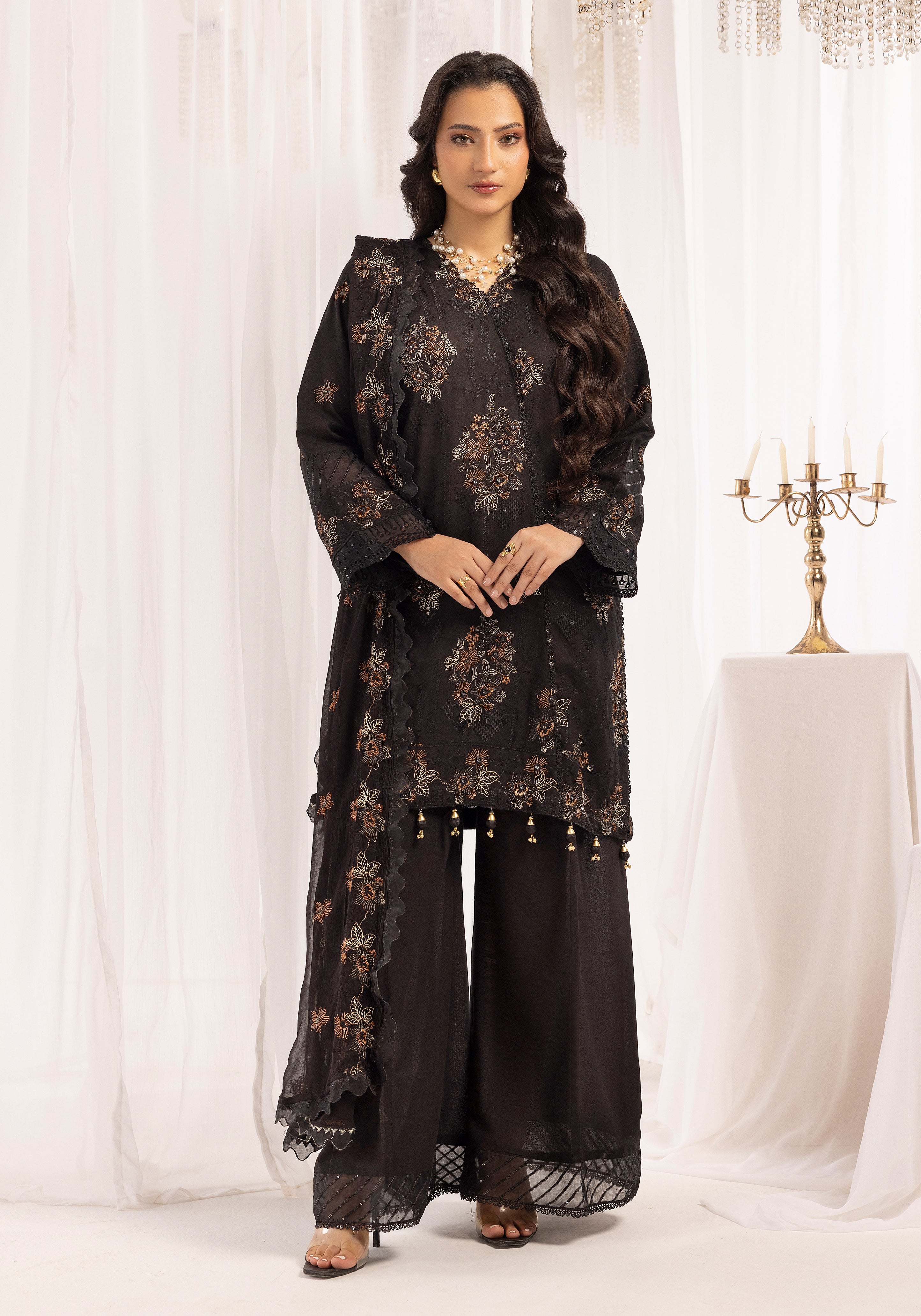 Midnight Dahlia - Unstitched 3pc