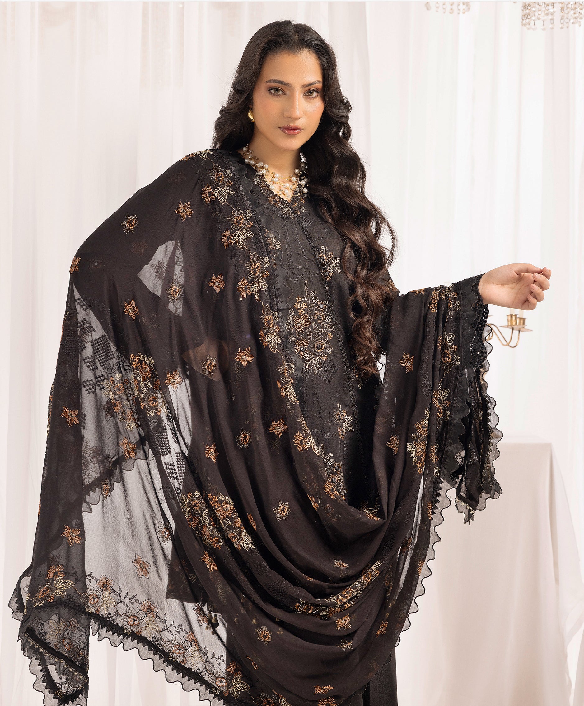 Midnight Dahlia - Unstitched 3pc