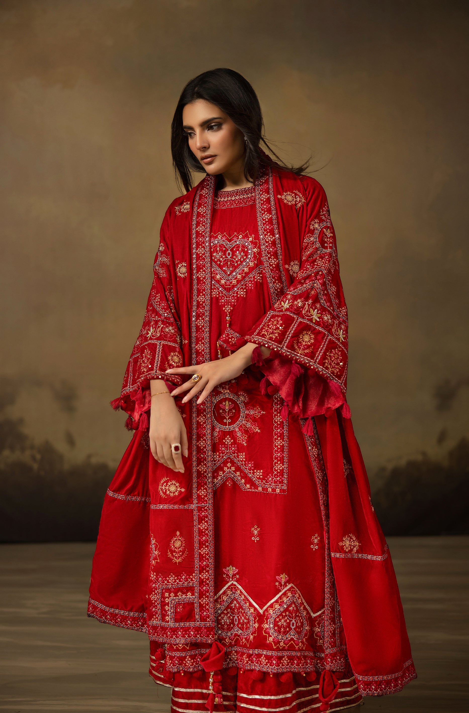 Lal Leher - Unstitched 3pc