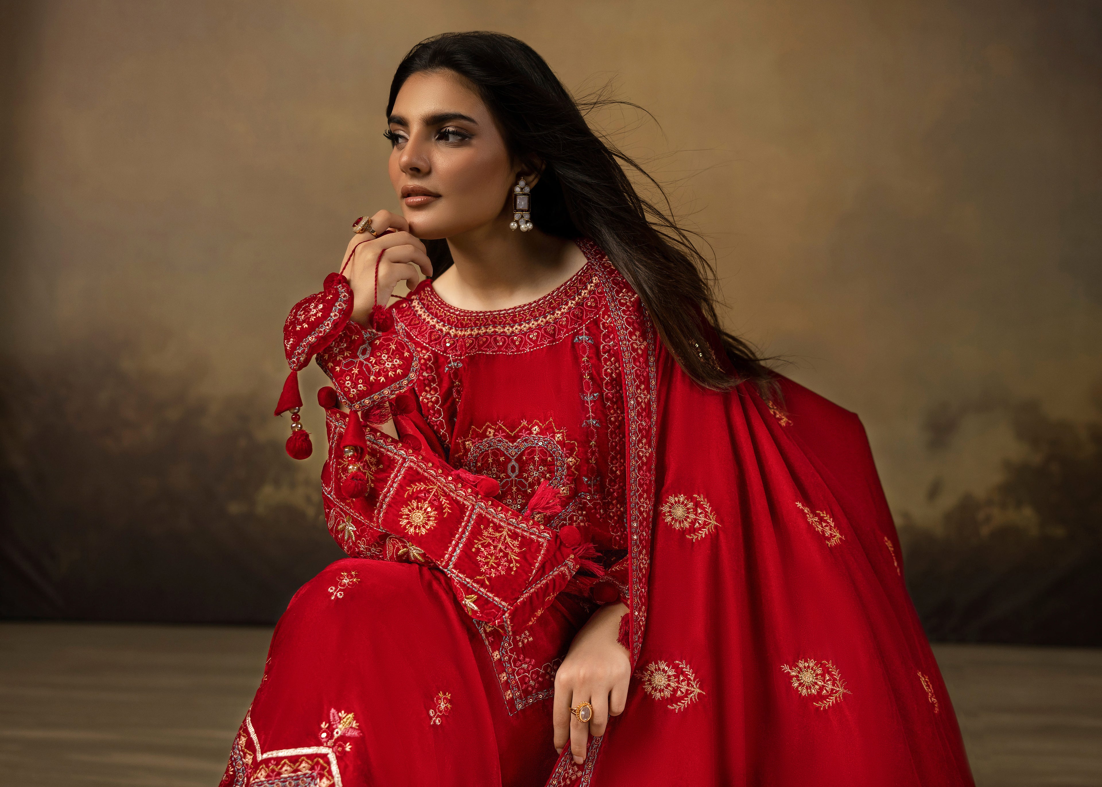 Lal Leher - Unstitched 3pc