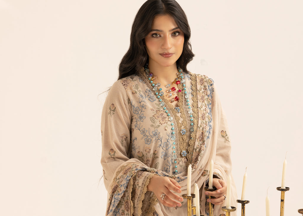 Azure Bloom - Unstitched 3pc