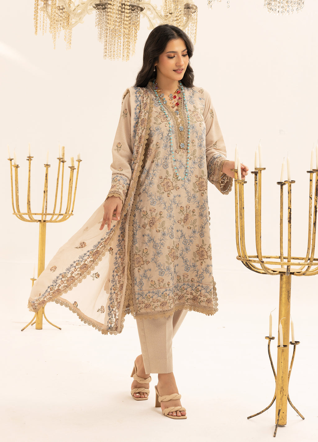 Azure Bloom - Unstitched 3pc