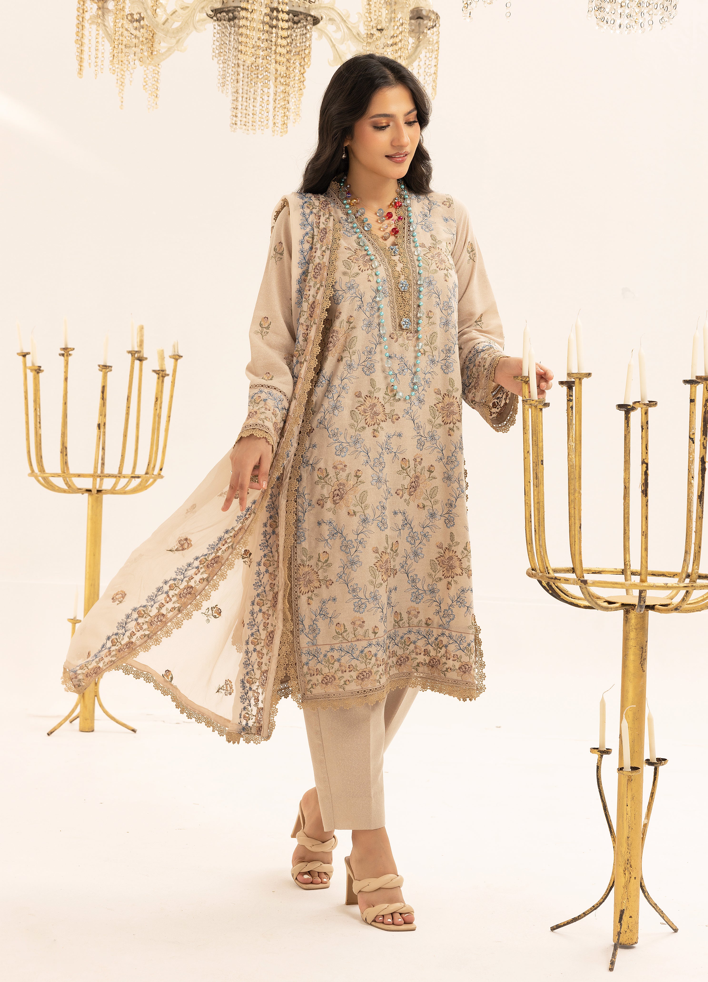 Azure Bloom - Unstitched 3pc