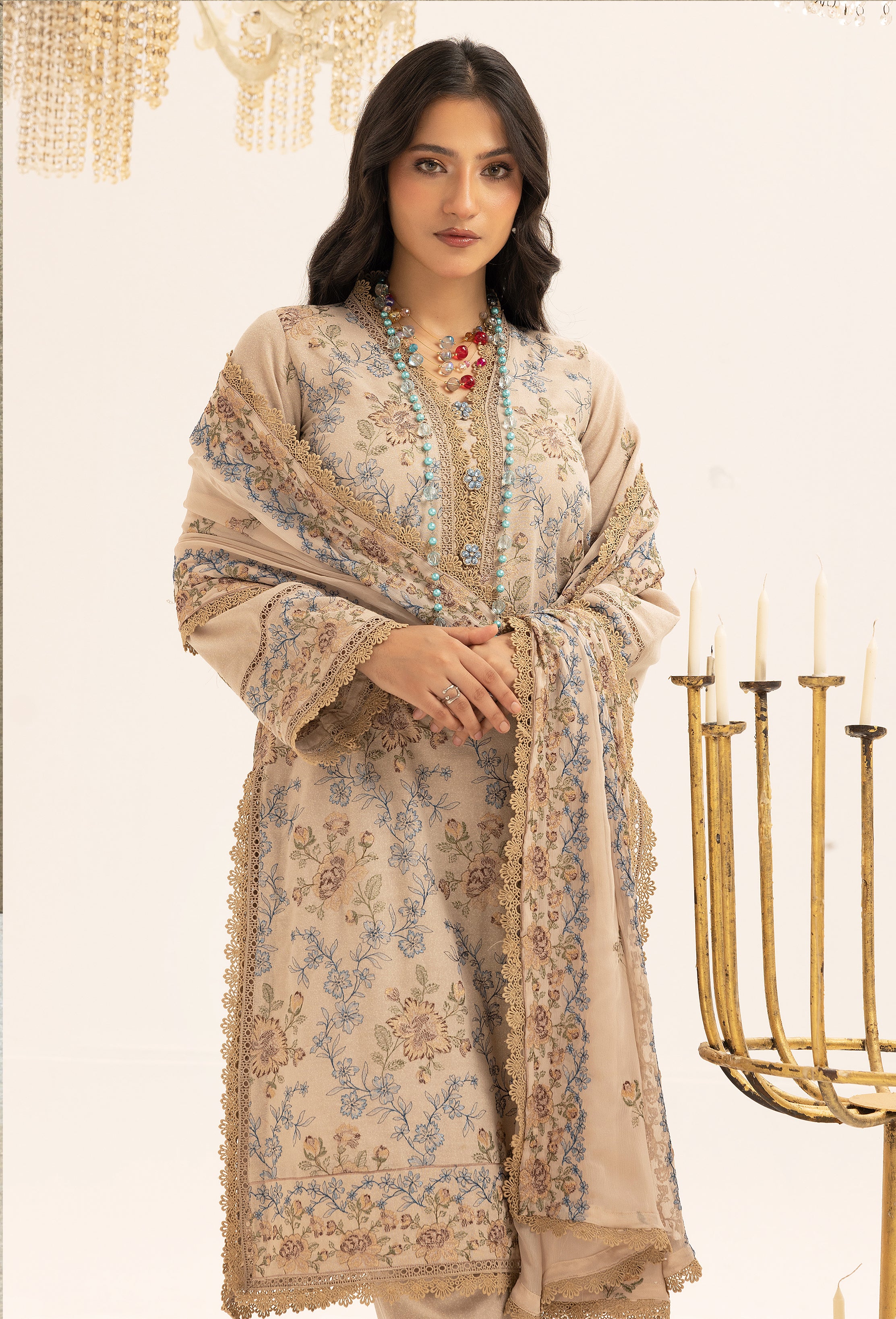 Azure Bloom - Unstitched 3pc