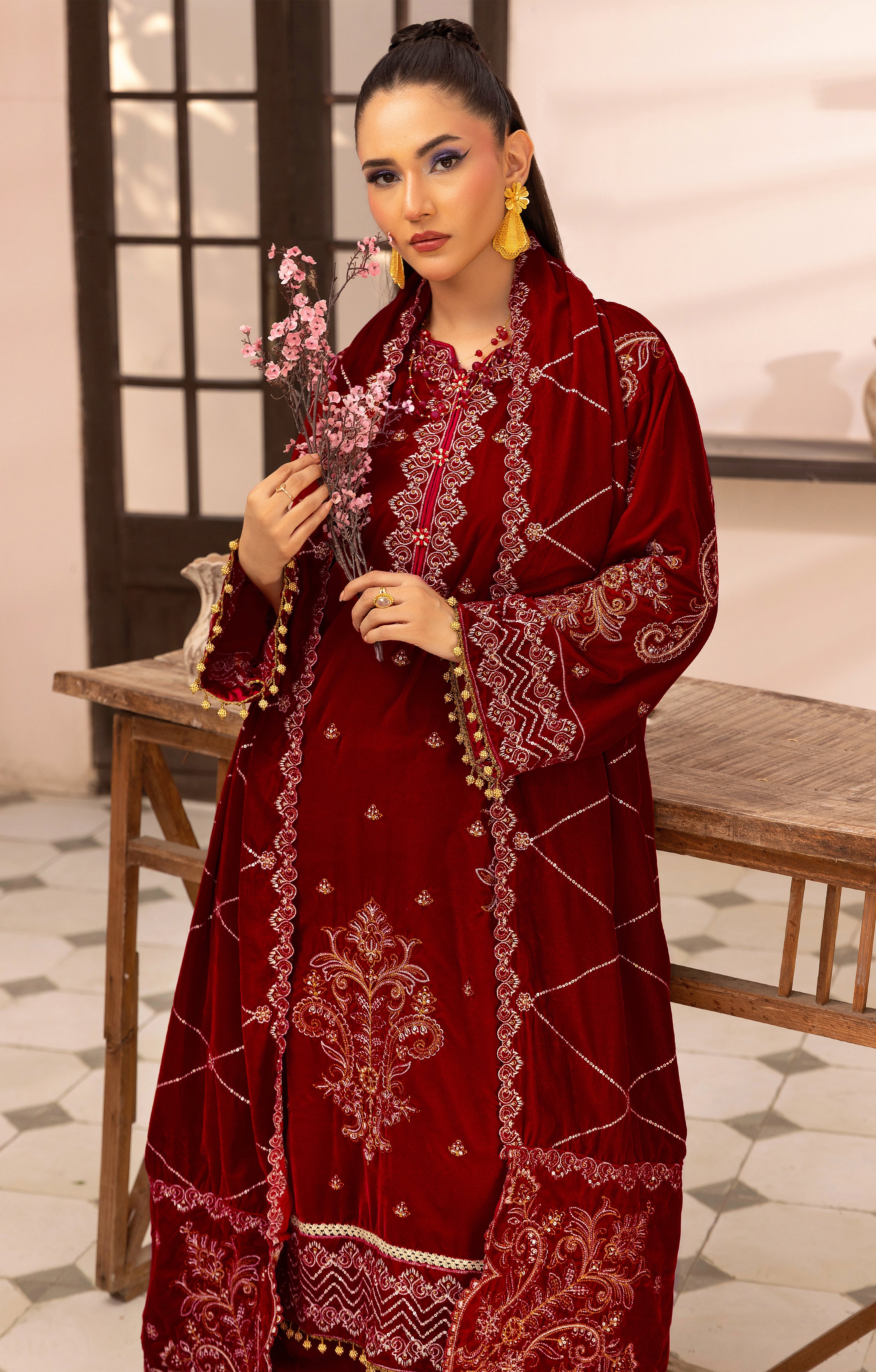 Lal Bahar - Unstitched 3pc