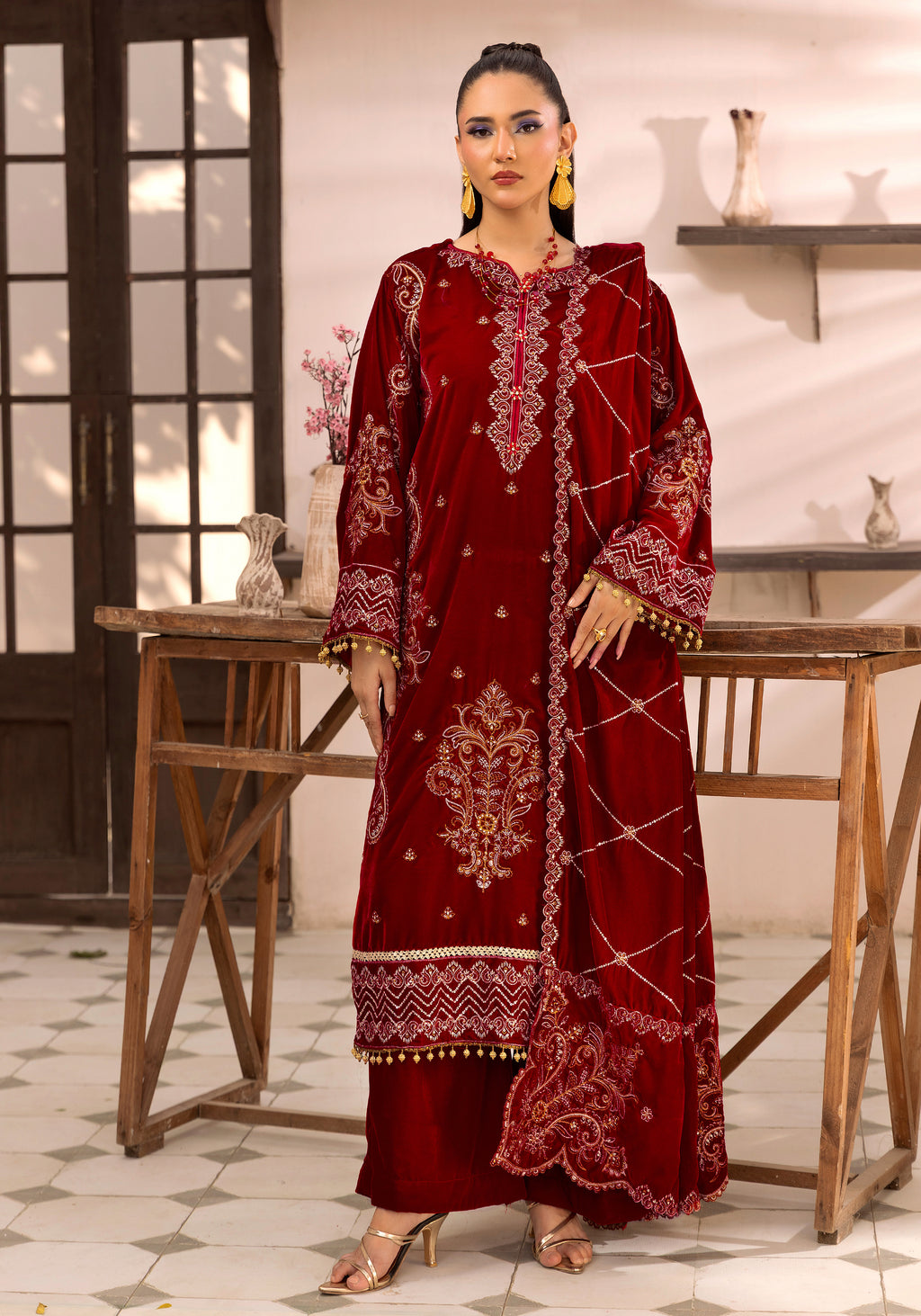 Lal Bahar - Unstitched 3pc