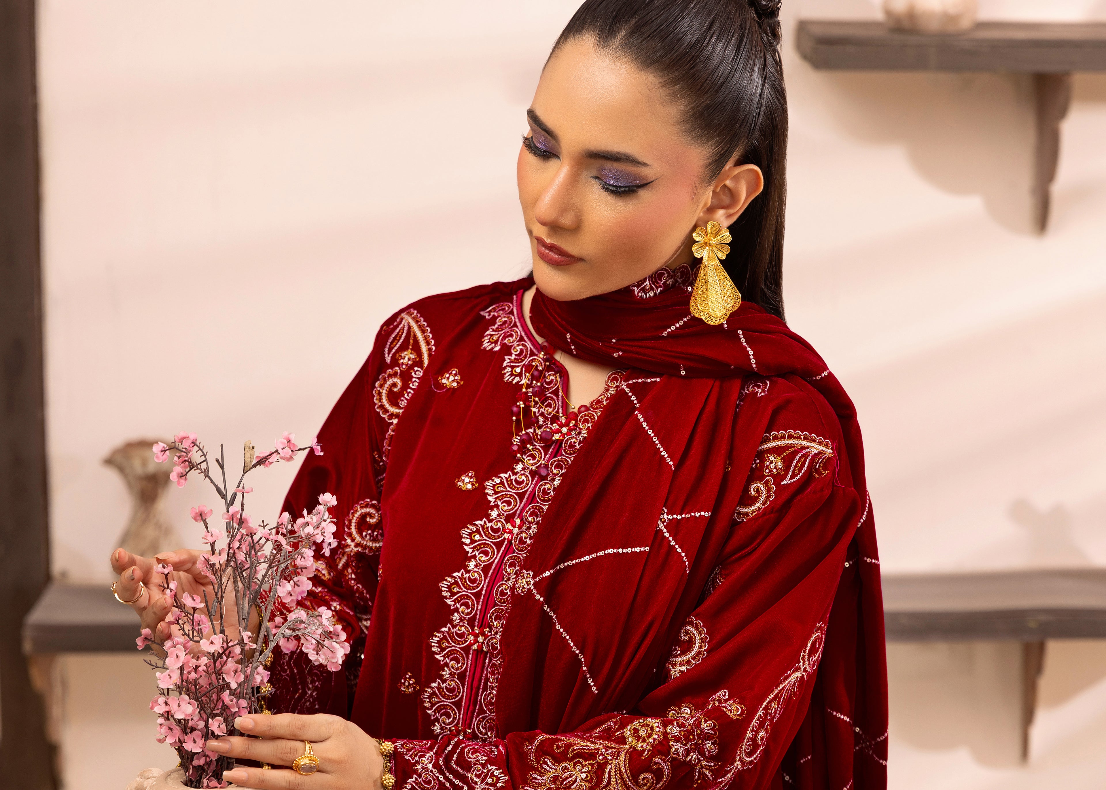 Lal Bahar - Unstitched 3pc