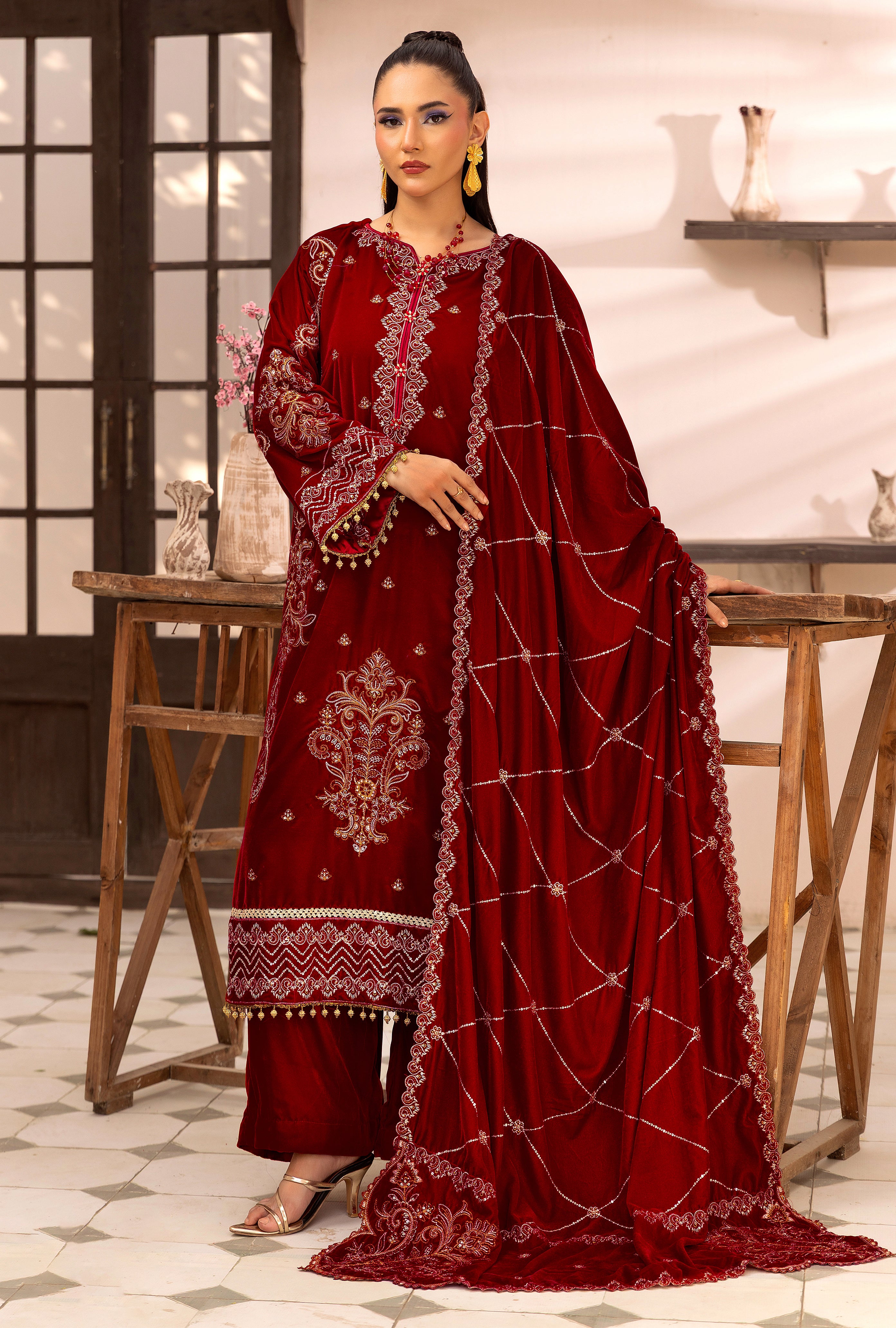Lal Bahar - Unstitched 3pc