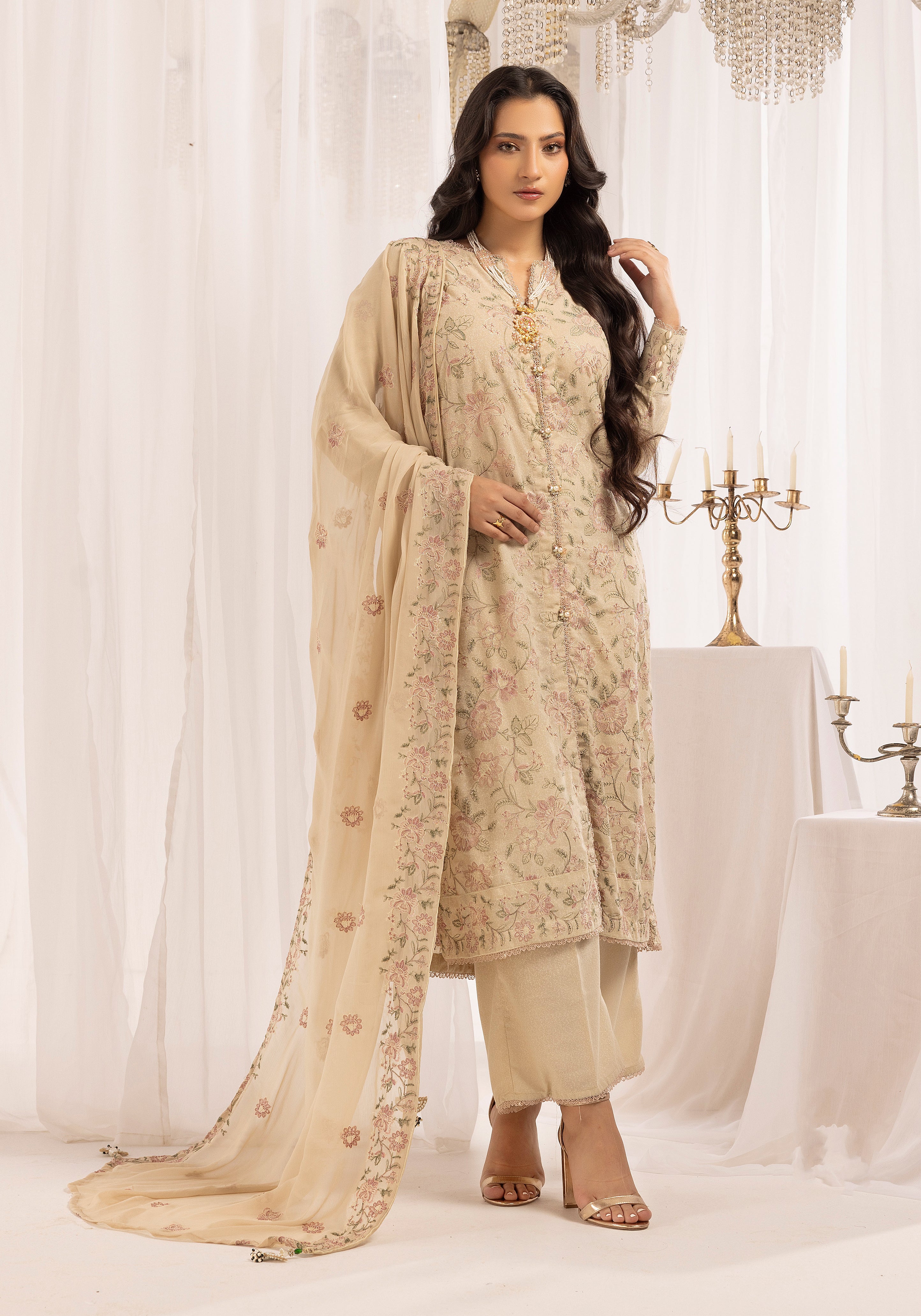 Soft Bloom - Unstitched 3pc