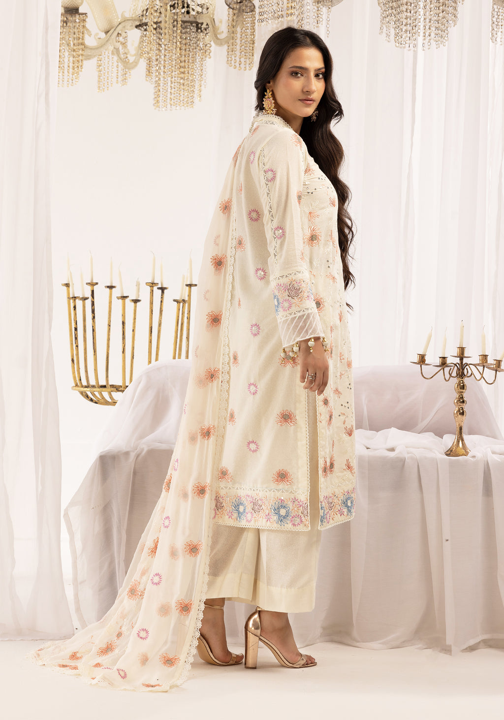 Ivory Marigold - Unstitched 3pc