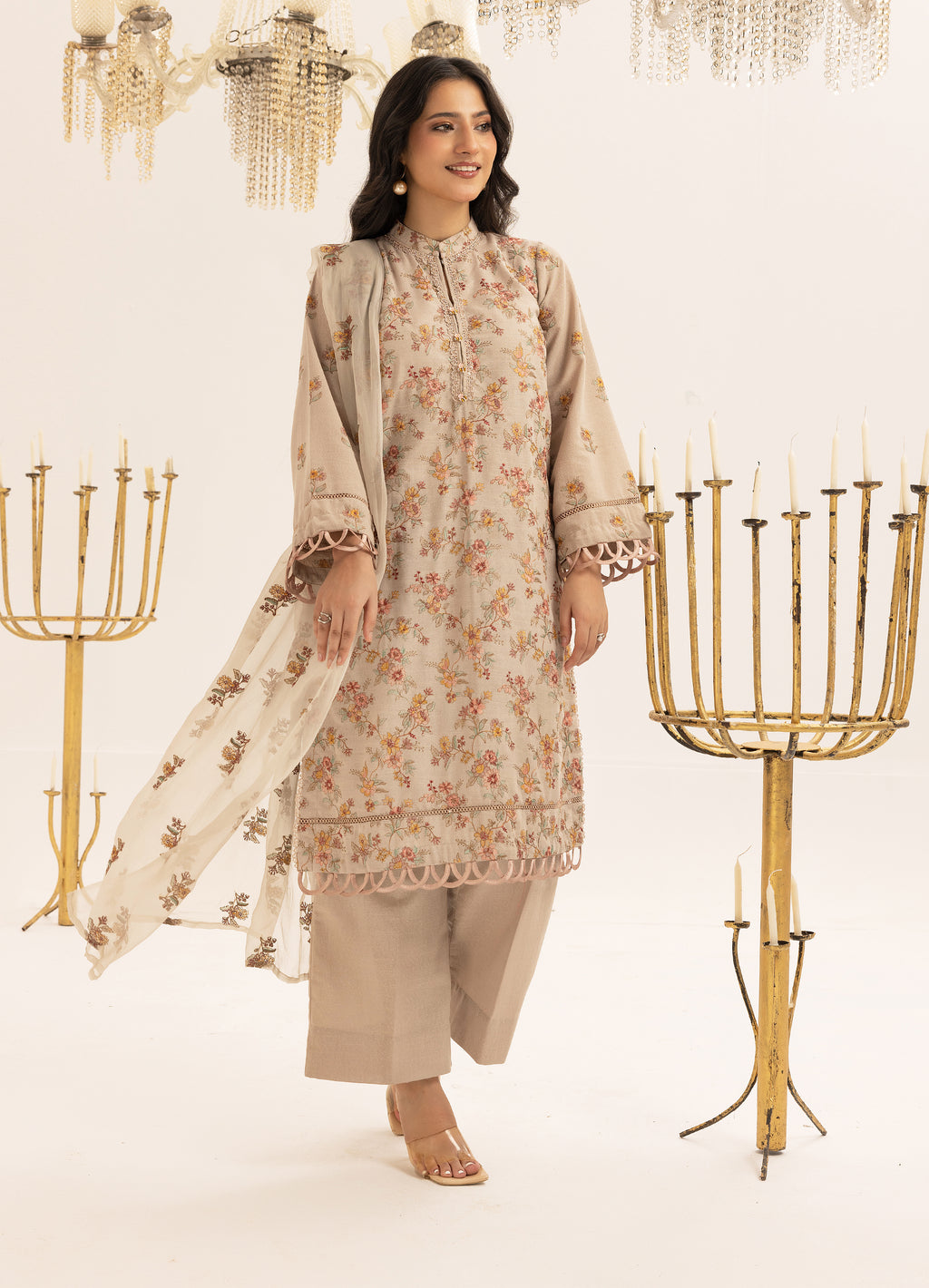 Muted Charm - Unstitched 3pc