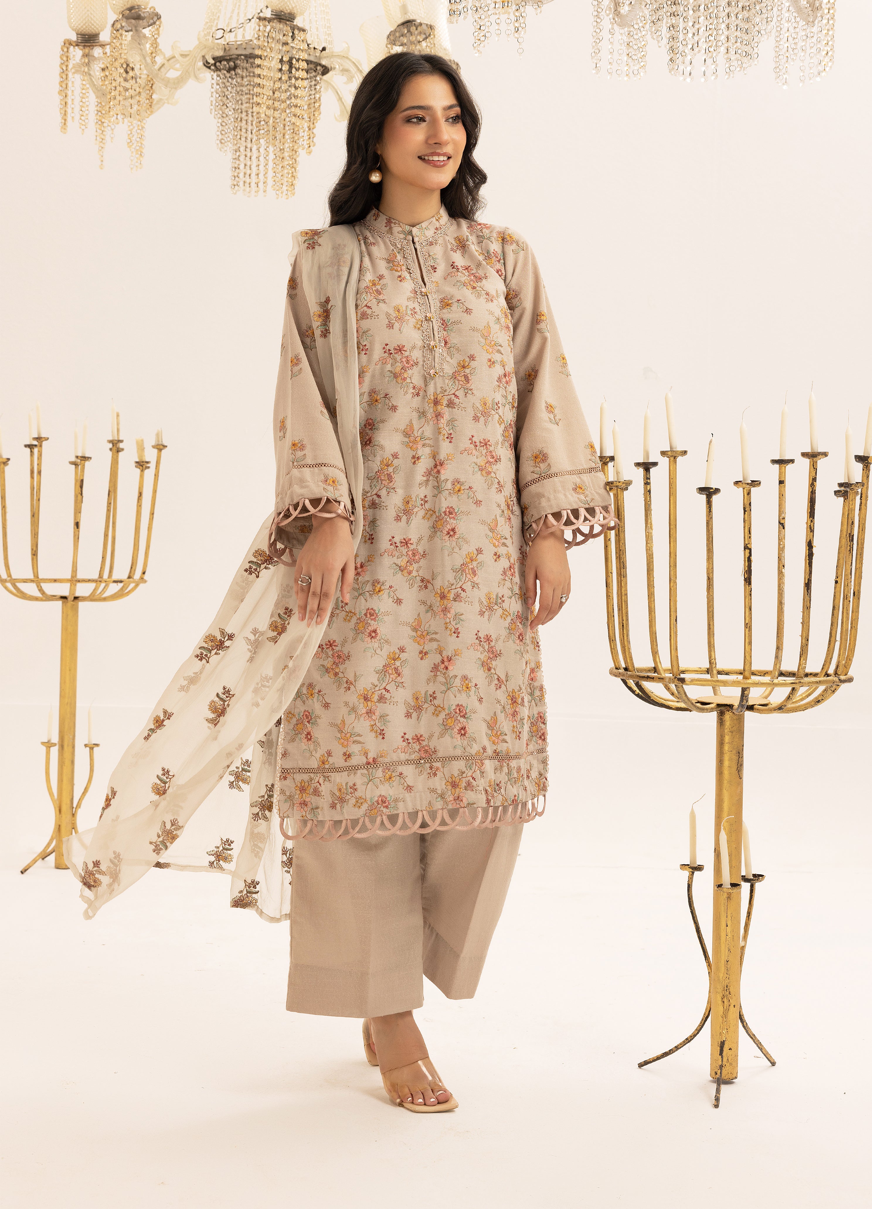 Muted Charm - Unstitched 3pc