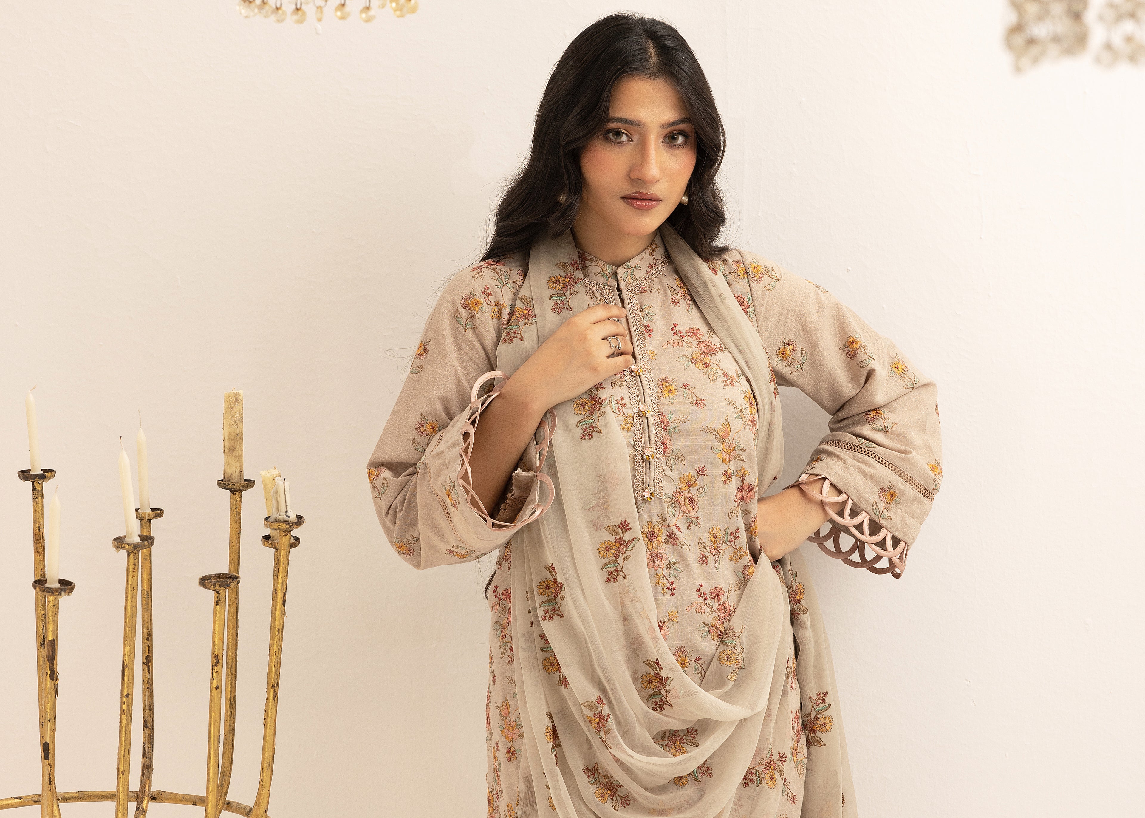 Muted Charm - Unstitched 3pc