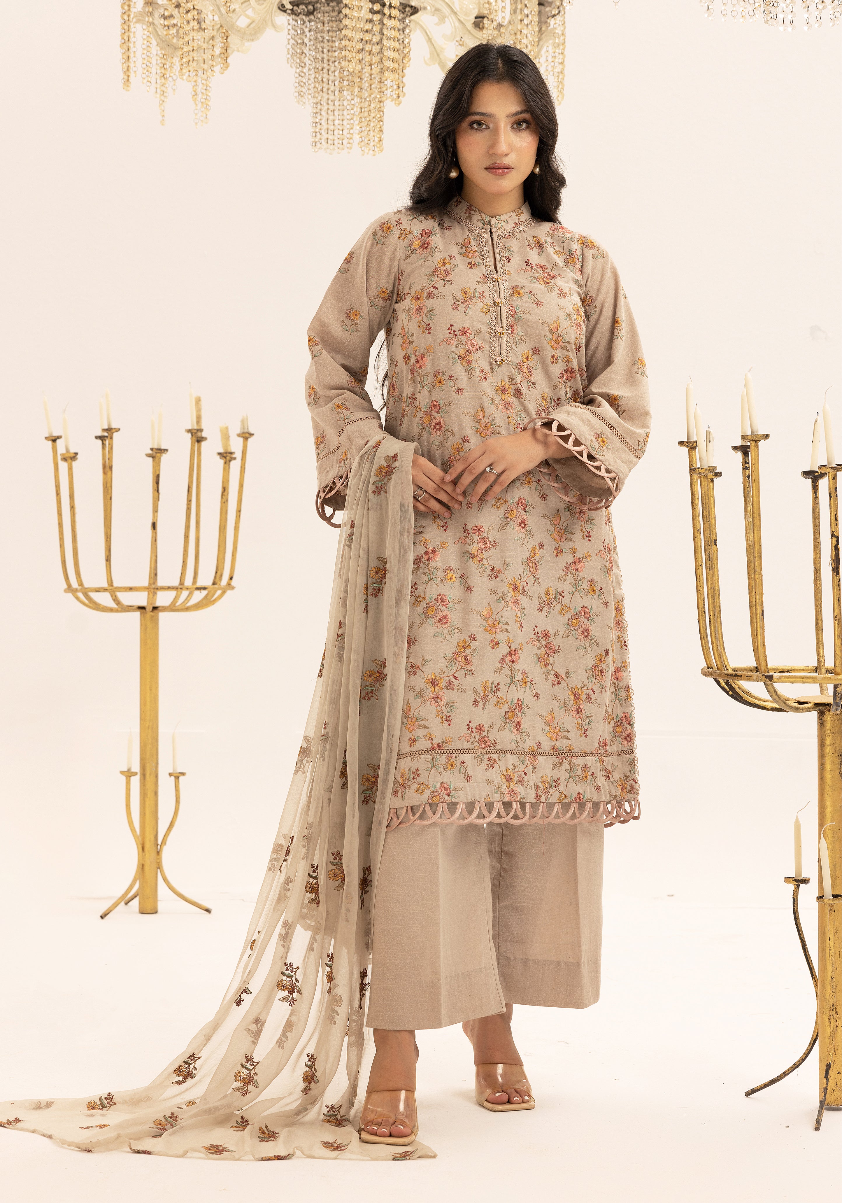 Muted Charm - Unstitched 3pc