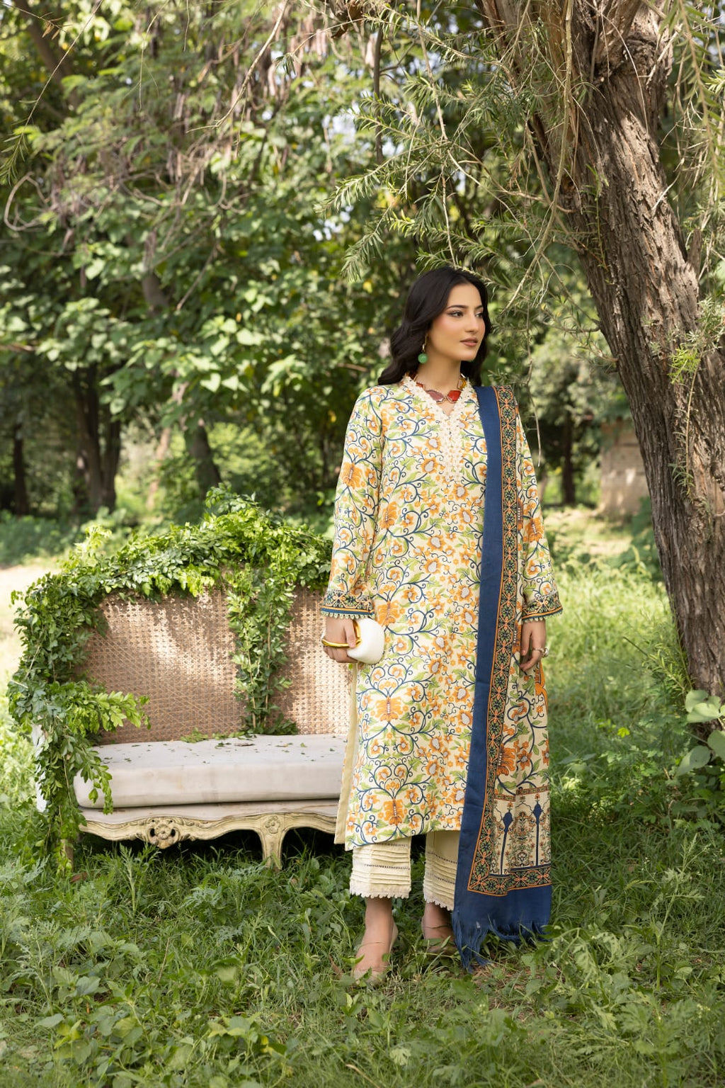 Khusha Rang - Unstitched 3pc