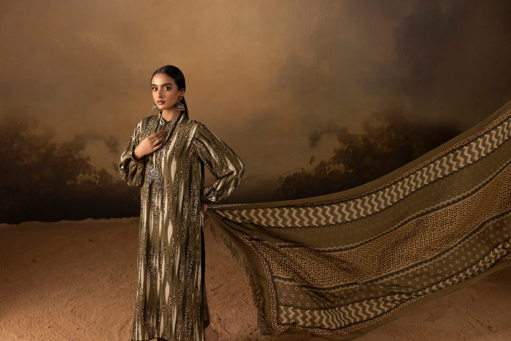 Mehr-e-Komal - Unstitched 3pc