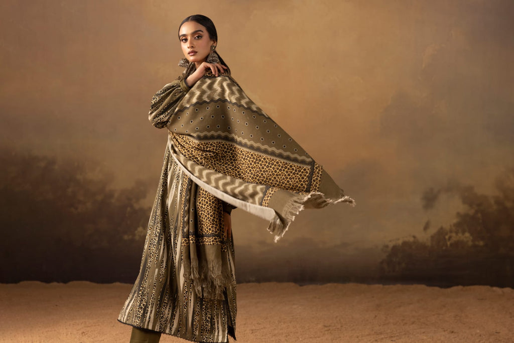 Mehr-e-Komal - Unstitched 3pc