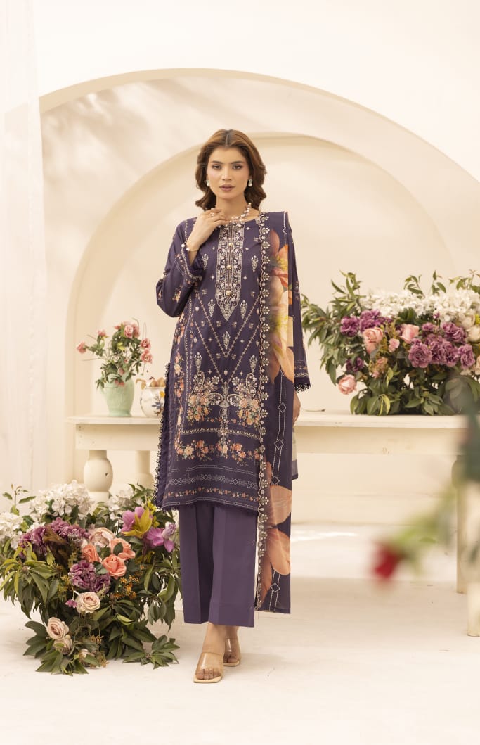 Zareefa - Unstitched 3pc