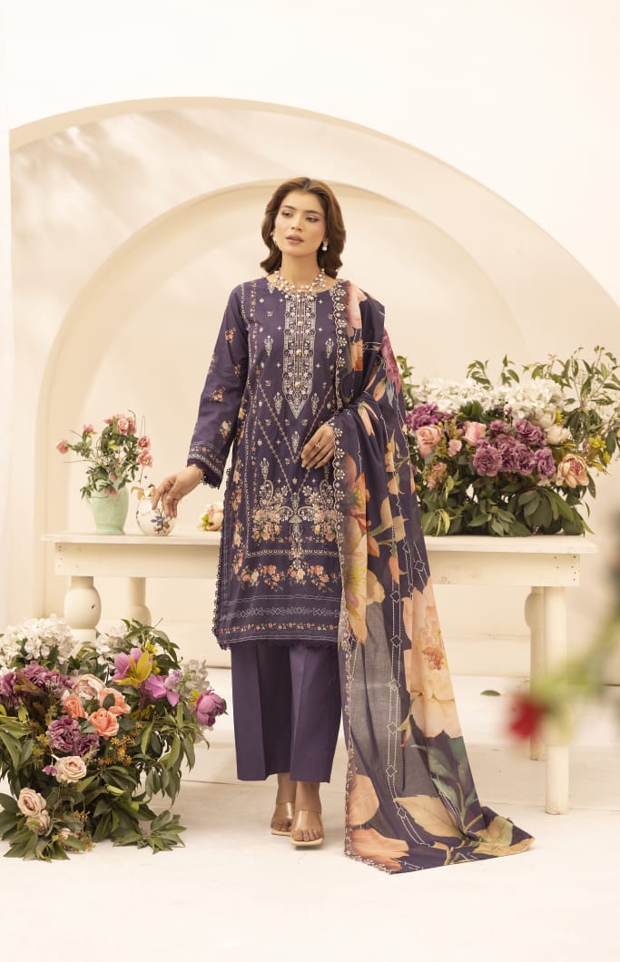 Zareefa - Unstitched 3pc