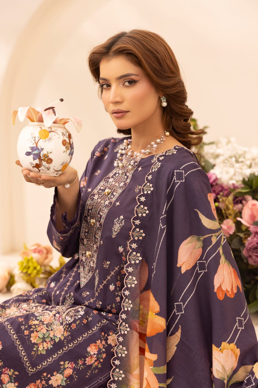 Zareefa - Unstitched 3pc