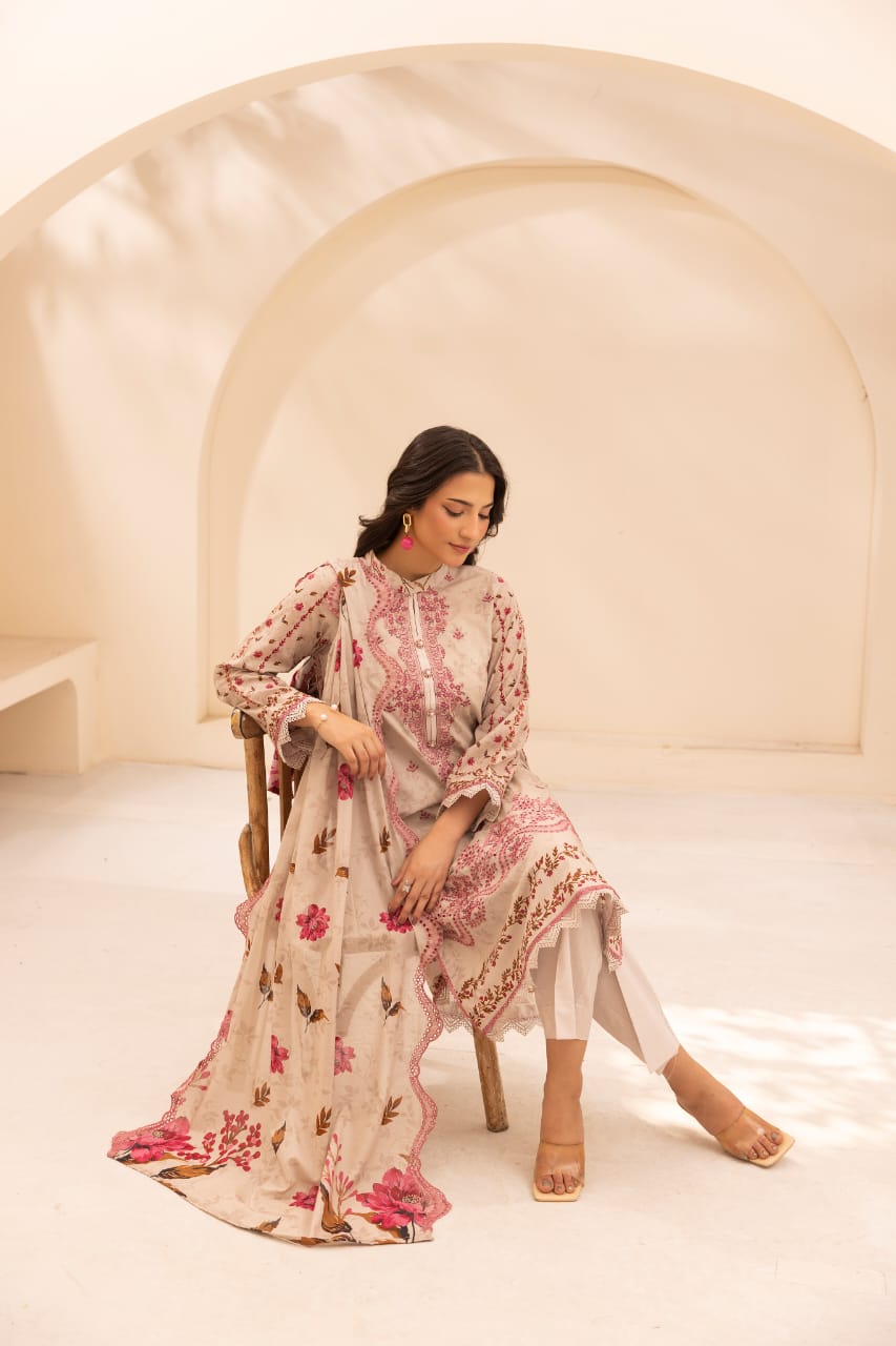 Mehraab - Unstitched 3pc