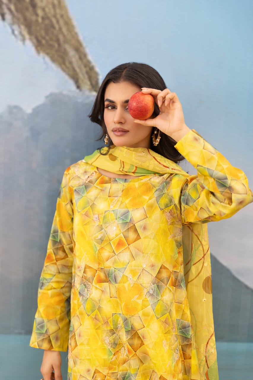 Satrang - Unstitched 3pc