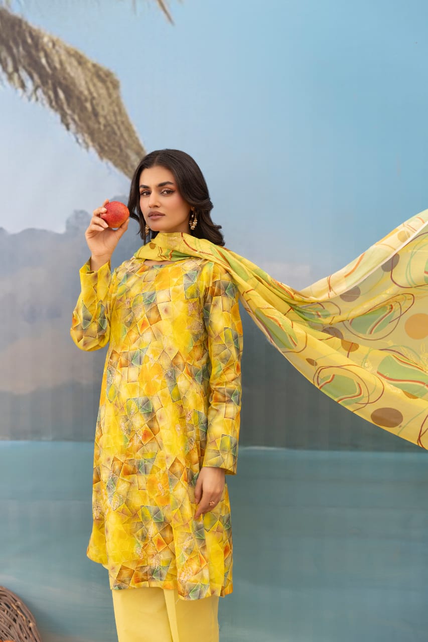 Satrang - Unstitched 3pc