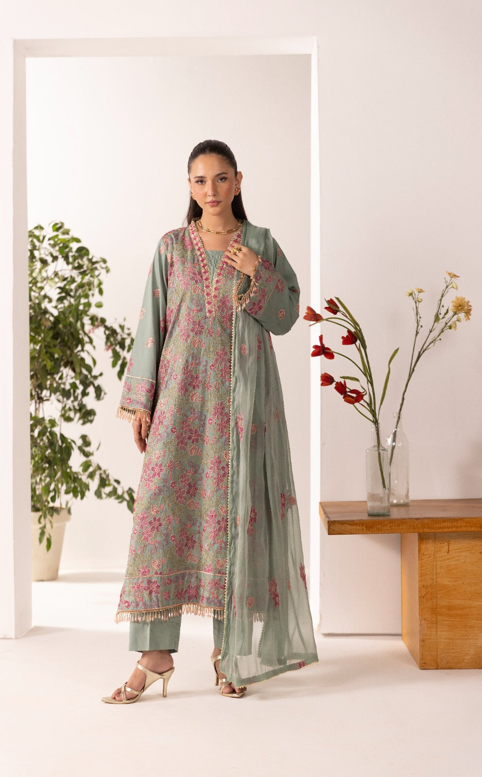 Unstitched 3pc - Lawn Suit