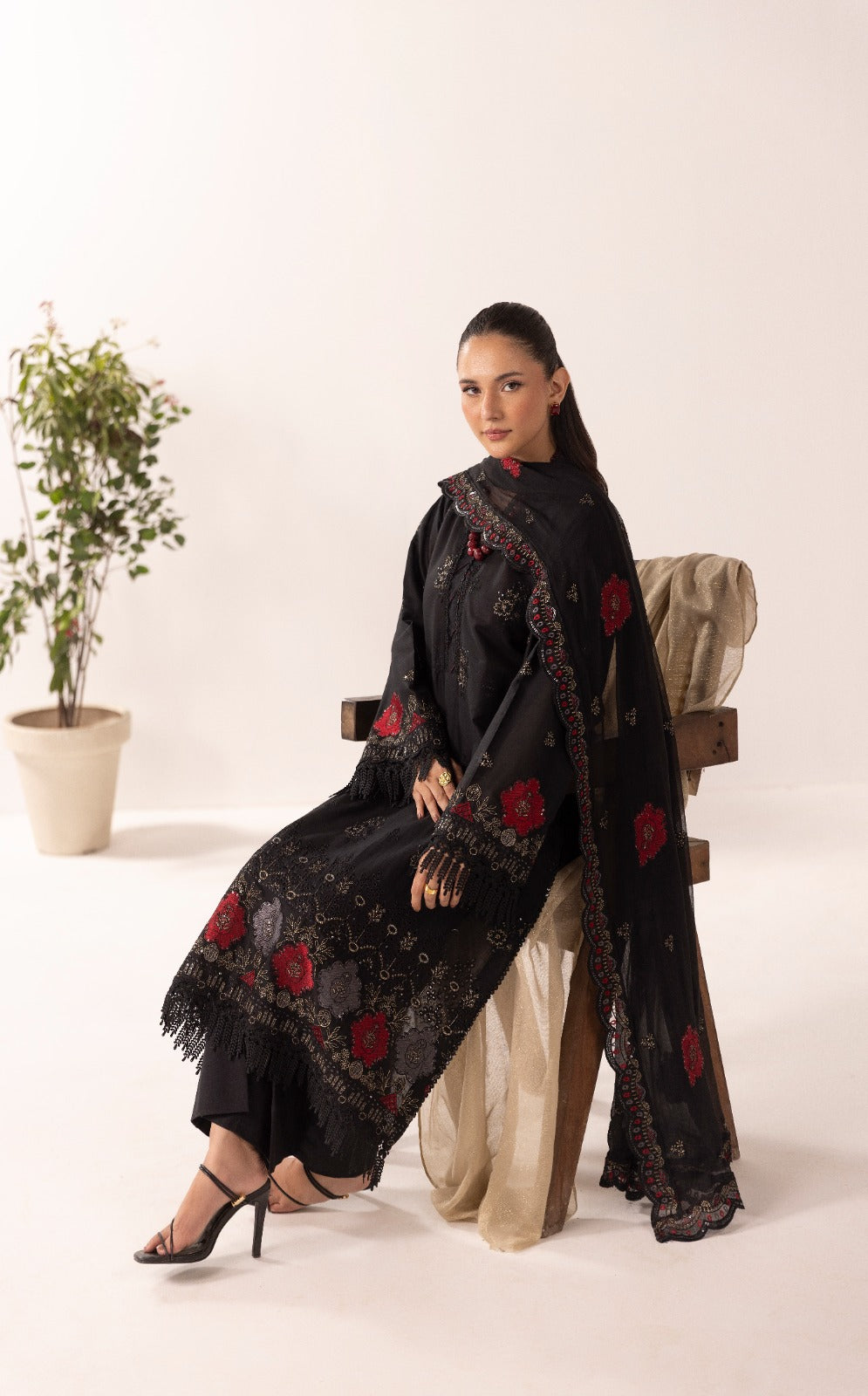 Unstitched 3pc - Lawn Suit