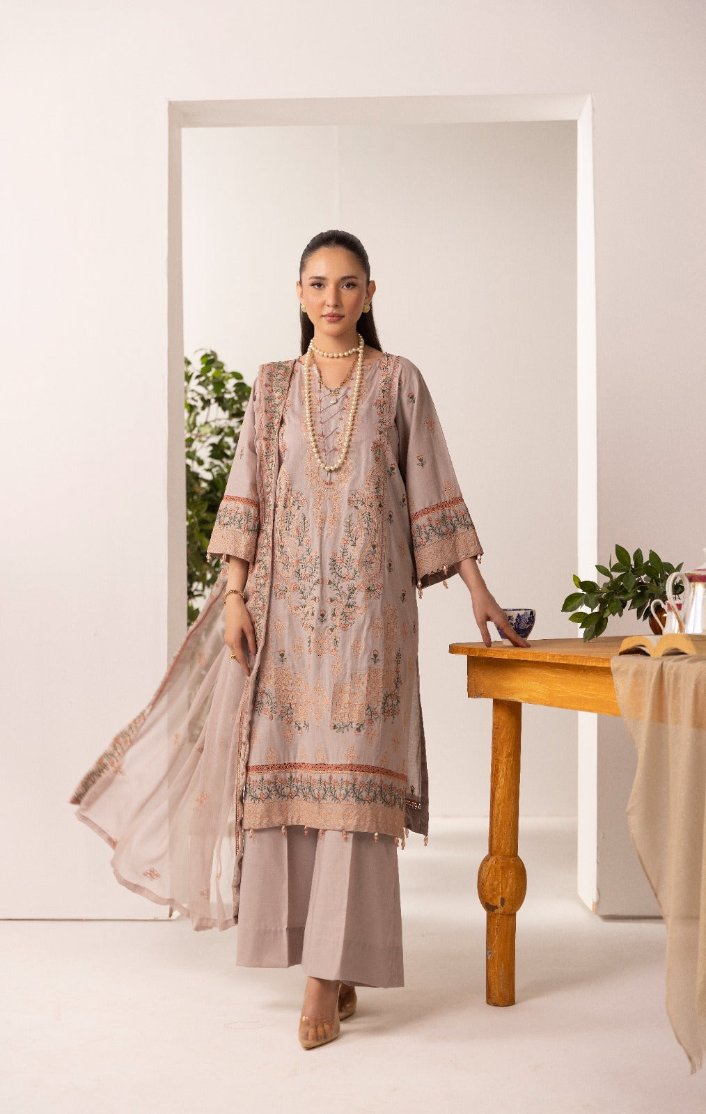 Unstitched 3pc - Lawn Suit
