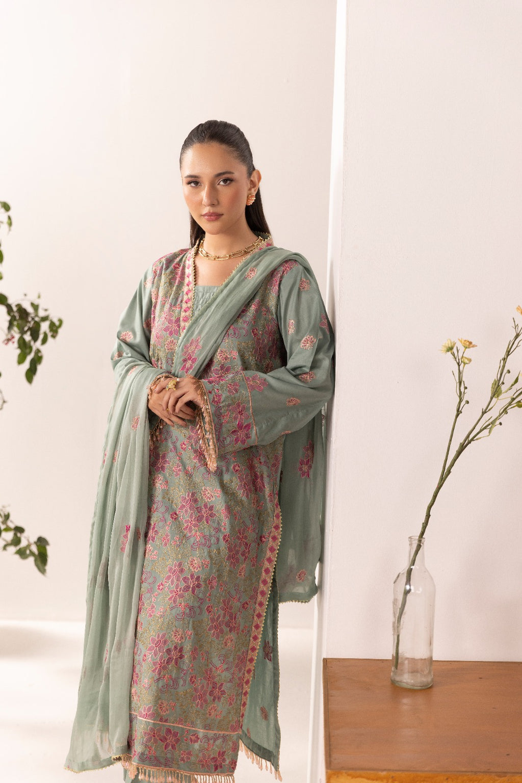 Unstitched 3pc - Lawn Suit