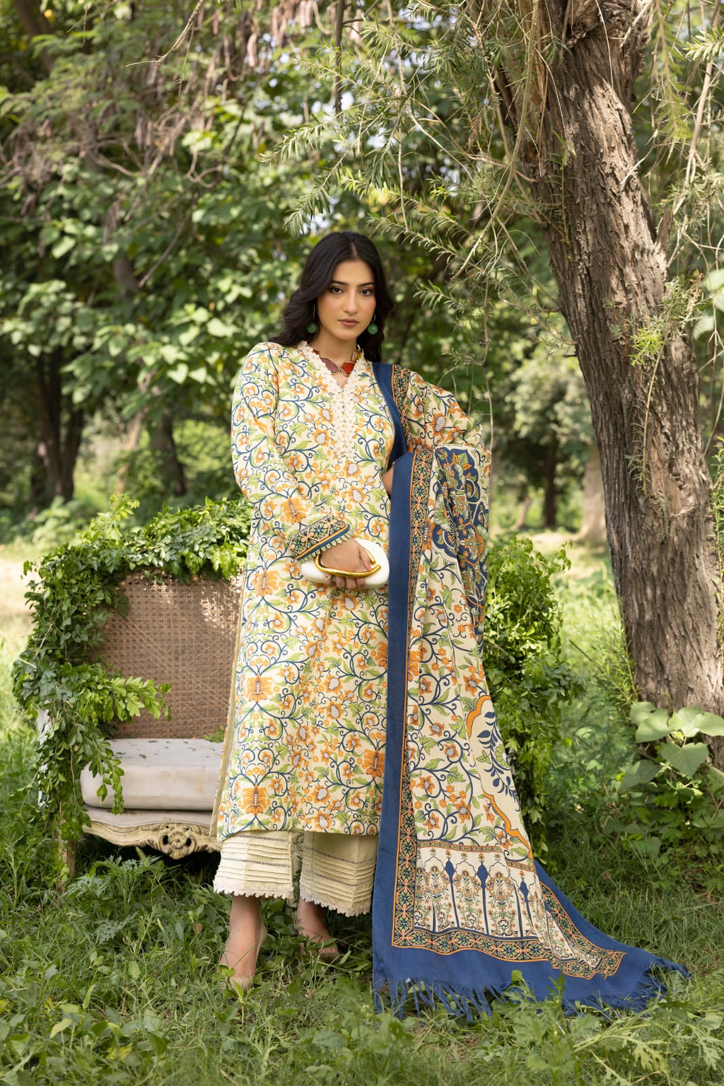 Khusha Rang - Unstitched 3pc
