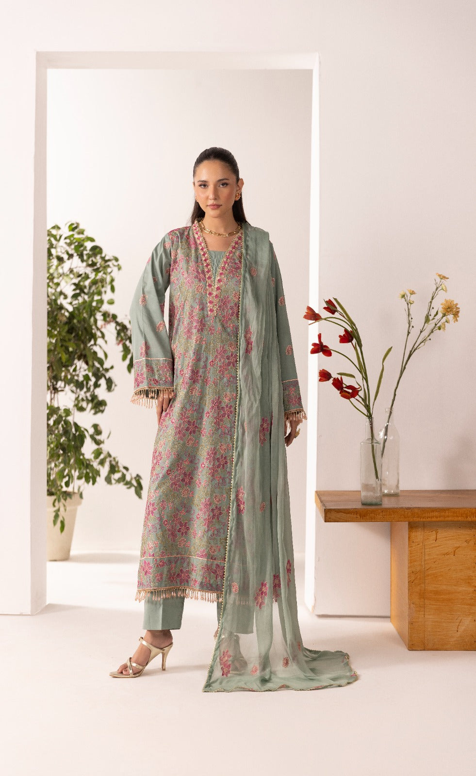 Unstitched 3pc - Lawn Suit